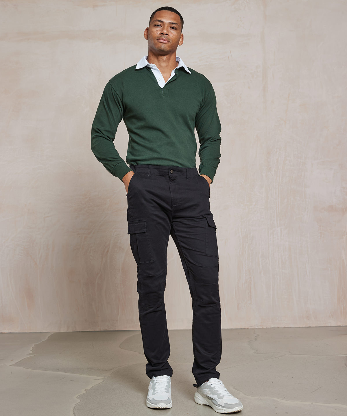 Stretch cargo trousers